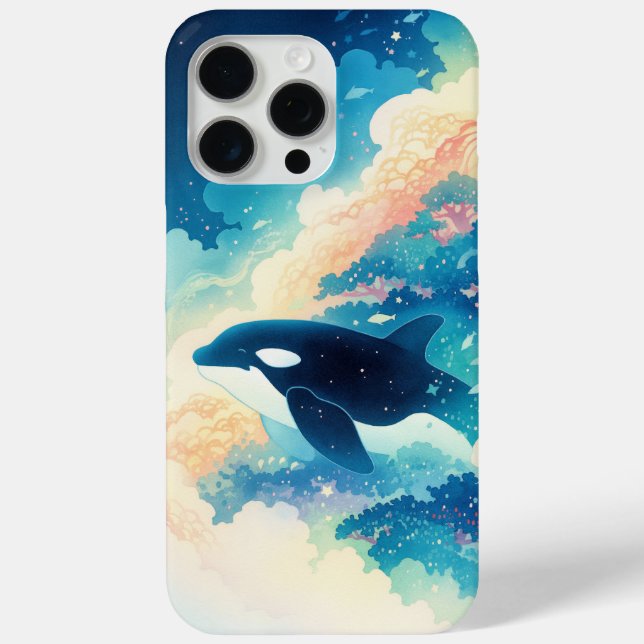 Orca Dancing in the Waves Case-Mate iPhone Case (Back)