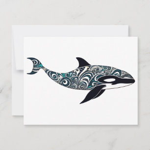 Orca doodle Small Card