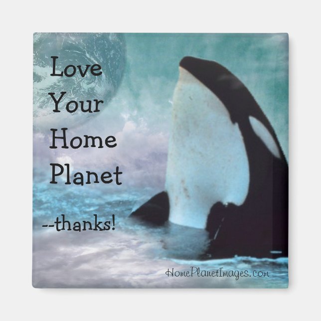 Orca Earth / Love Your Home Planet Magnet (Front)