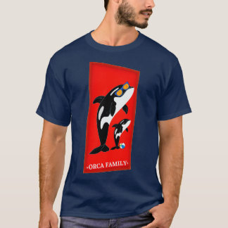 Orca Family Beach Sea Art Killer Whale Family Cute T-Shirt
