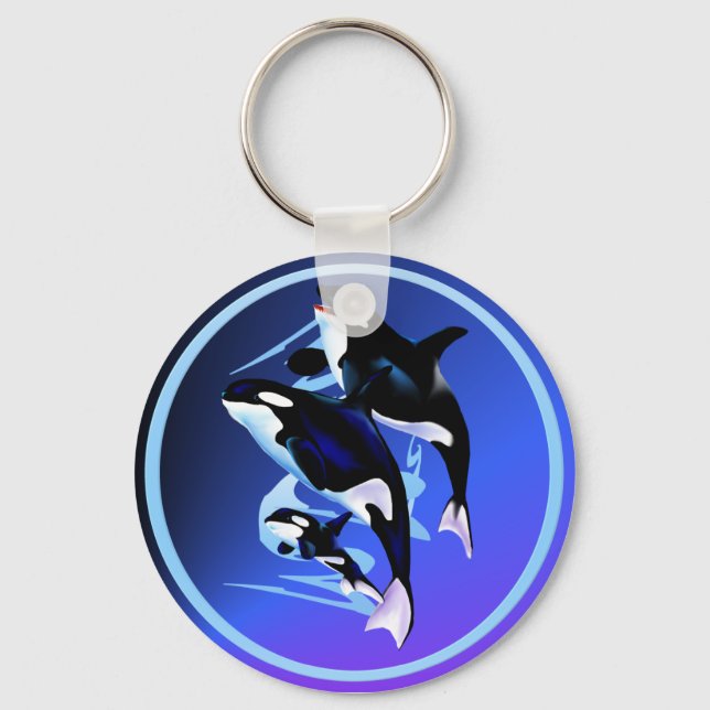 Orca Family Keychain (Front)