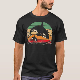 Orca Family Vintage Retro Art, Killer Whale Family T-Shirt