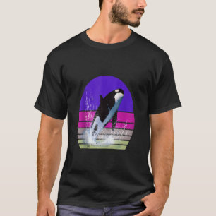 Orca Family Vintage Retro Art, Killer Whale Family T-Shirt