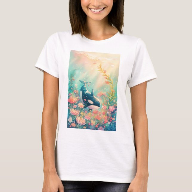 Orca Floral World T-Shirt (Front)