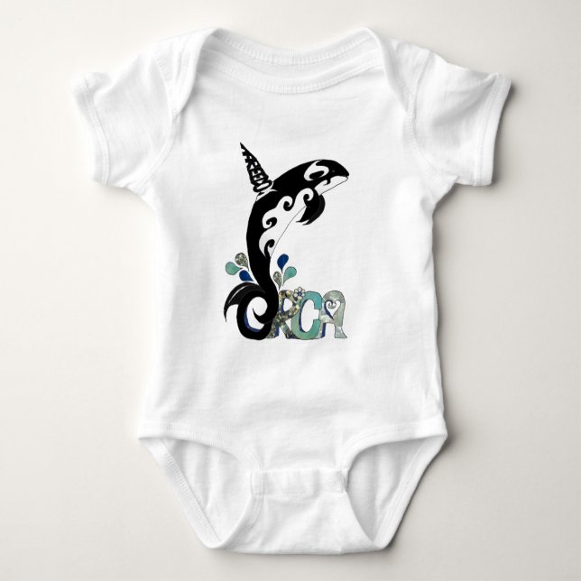 Orca Freedom Art Baby Bodysuit (Front)