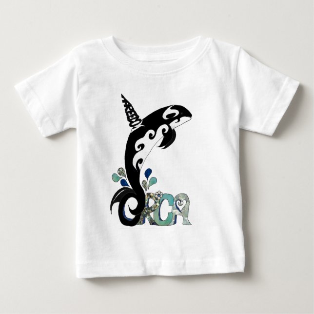 Orca Freedom Art Baby T-Shirt (Front)