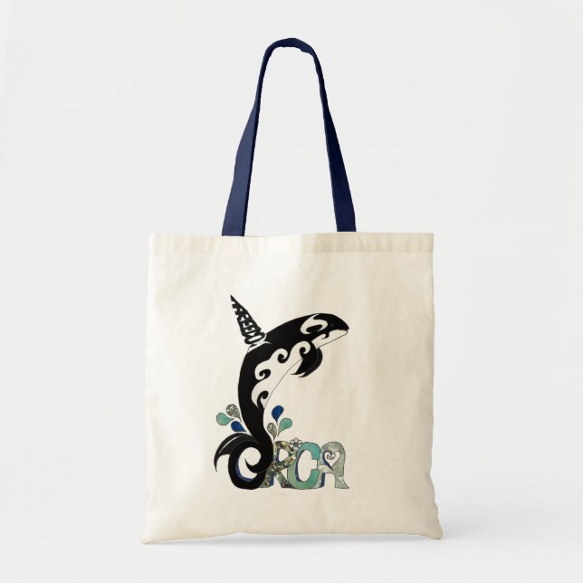 Orca Freedom Art Large Tote Bag (Front)