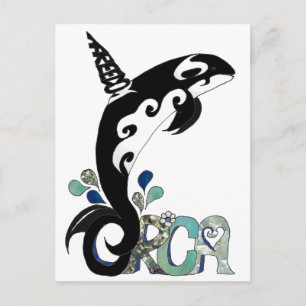 Orca Freedom Art Postcard