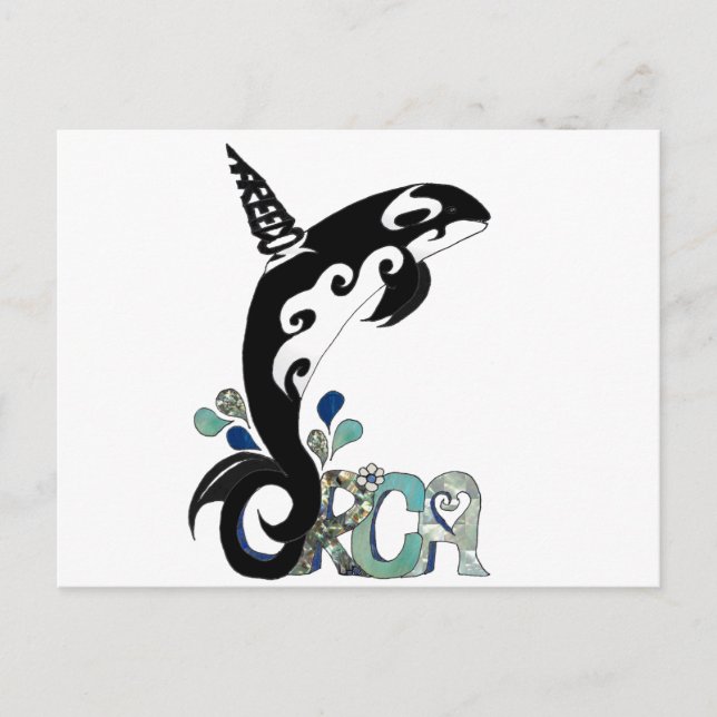 Orca Freedom Art Postcard (Front)