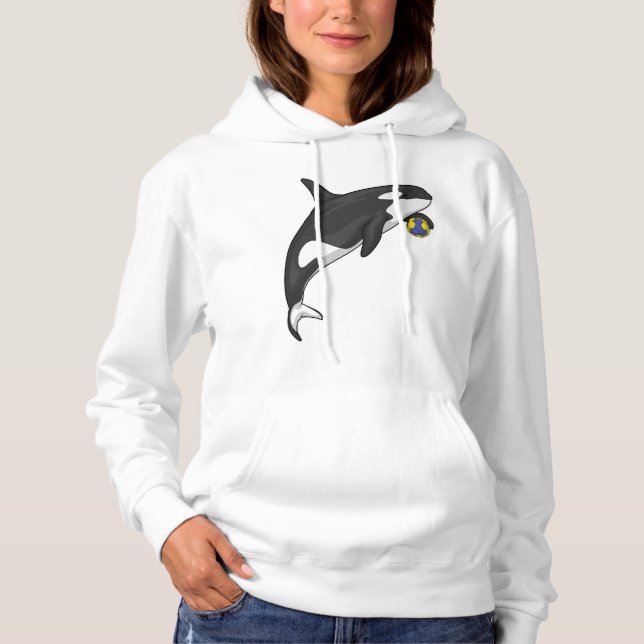 Orca Handball player Handball Hoodie (Front)