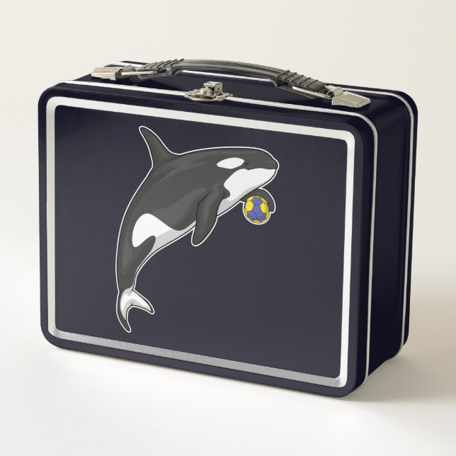 Orca Handball player Handball Metal Lunch Box (Front)