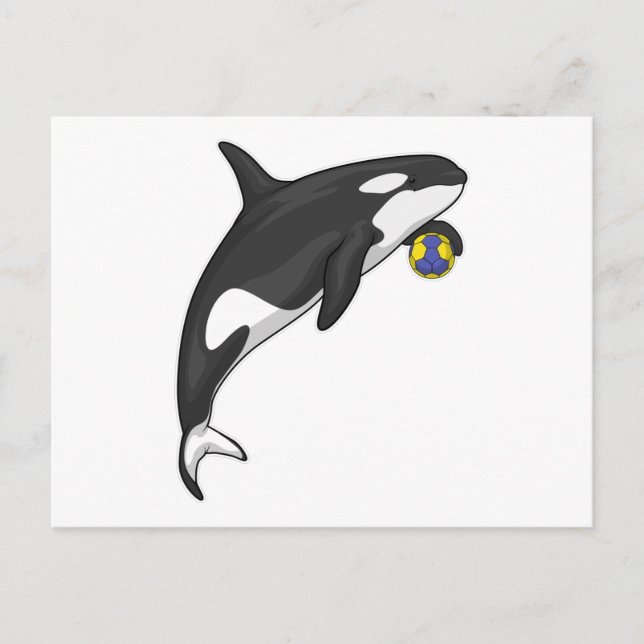 Orca Handball player Handball Postcard (Front)