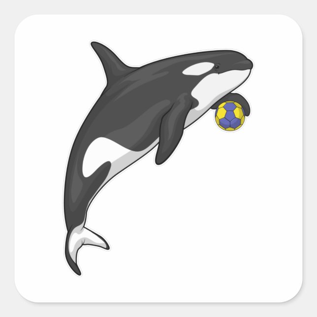 Orca Handball player Handball Square Sticker (Front)