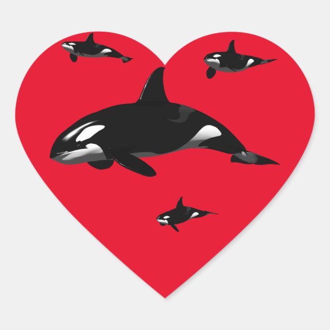 Orca Heart Sticker (Front)
