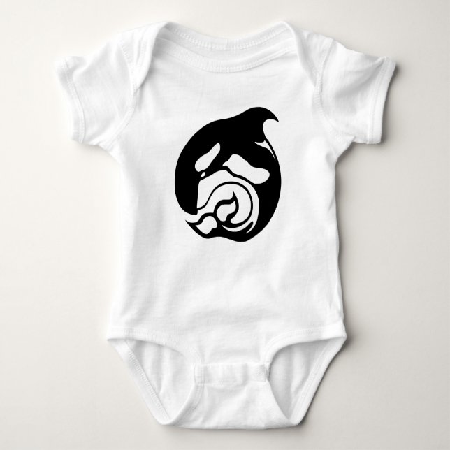 orca icon baby bodysuit (Front)