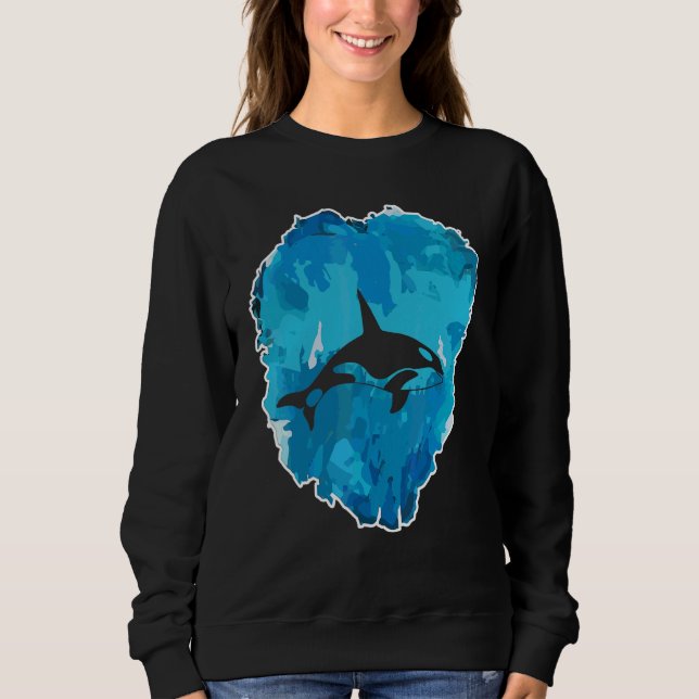 Orca In An Ice Block For Eternity Sweatshirt (Front)