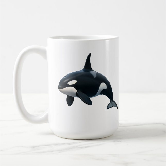 Orca in Motion Coffee Mug (Left)