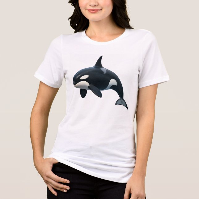 Orca in Motion Tri-Blend Shirt (Front)