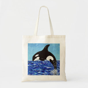 Orca in the Blue Painting Tote Bag