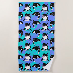 Orca Killer Whale Beach Towel