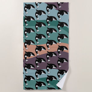 Orca Killer Whale Beach Towel