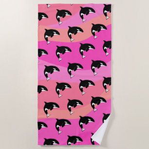 Orca Killer Whale Beach Towel