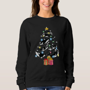 Orca Killer Whale & Christmas Tree Sweatshirt