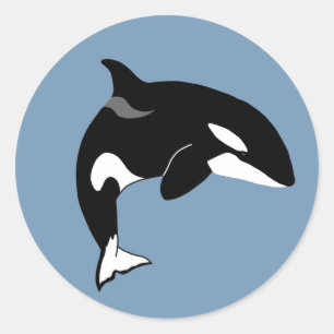 Orca Killer Whale Classic Round Sticker