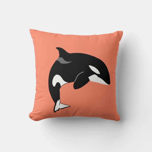 Orca Killer Whale  Cushion (Front)