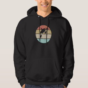Orca Killer Whale Dolphin Retro Vintage Sunset Orc Hoodie