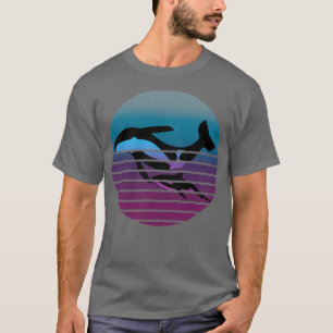 Orca Killer Whale Family Vintage Retro Art Gift Fo T-Shirt