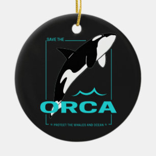Orca Killer Whale for a girl who just loves Orcas Ceramic Tree Decoration