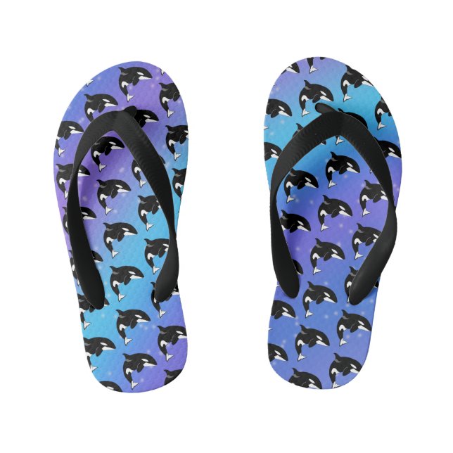 Orca Killer Whale Kid's Jandals (Footbed)