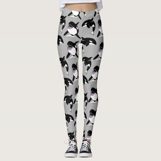 Orca Killer Whale  Leggings (Front)