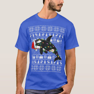 Orca Killer Whale Lover Santa Hat Ugly Orca Christ T-Shirt