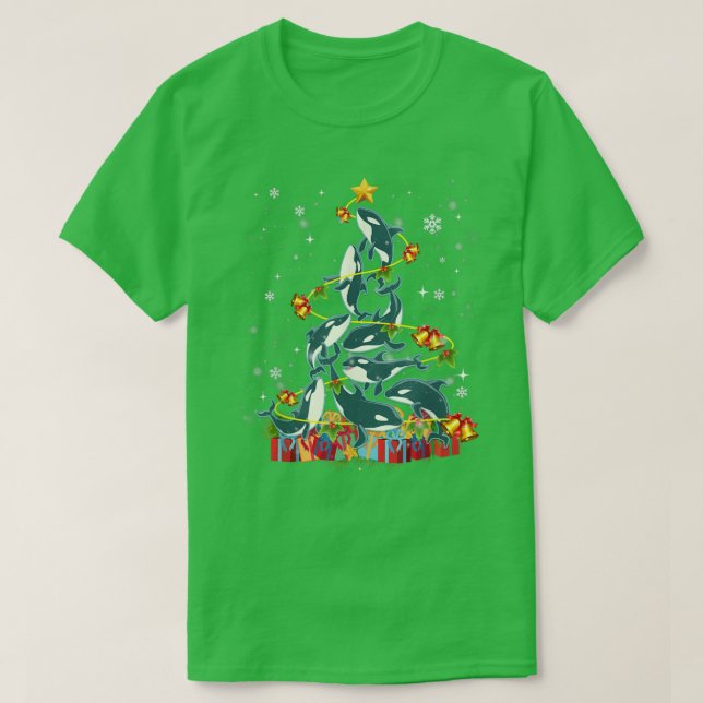 Orca Killer Whale Ornament Christmas Tree 141 T-Shirt (Design Front)