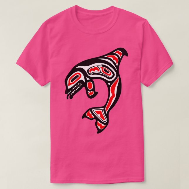Orca Killer Whale Pacific Northwest Native America T-Shirt (Design Front)