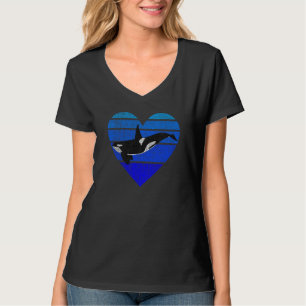 Orca Killer Whale Retro Vintage Animal Love Orcas  T-Shirt