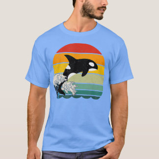 Orca Killer Whale Sea Panda Retro T-Shirt