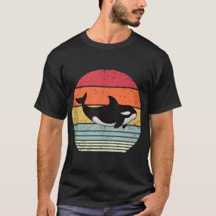 Orca Killer Whale Sea Panda Vintage Retro 80s Styl T-Shirt