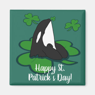 Orca Killer Whale St Patrick’s Day Magnet