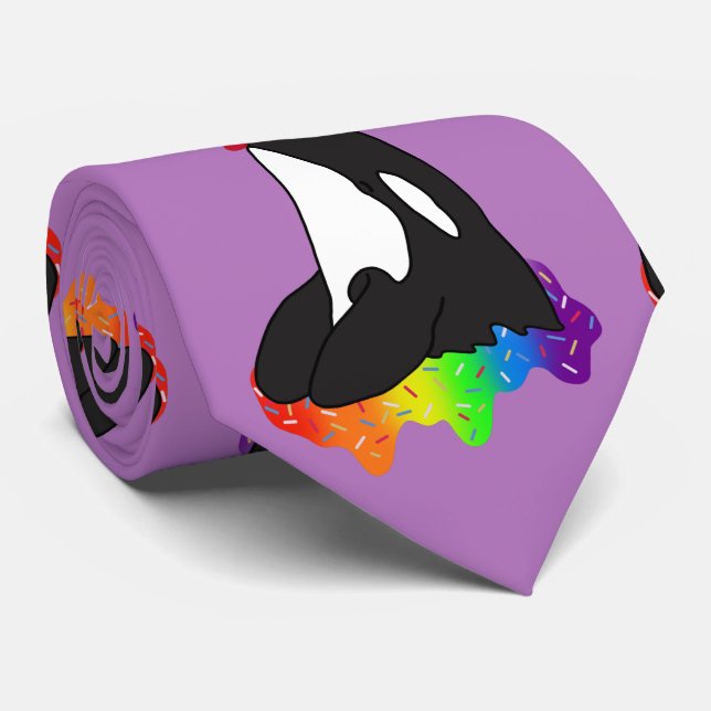 Orca Killer Whale Tie (Rolled)