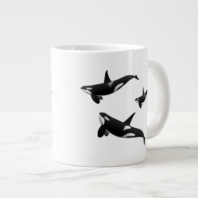Orca Large Coffee Mug (Front Right)
