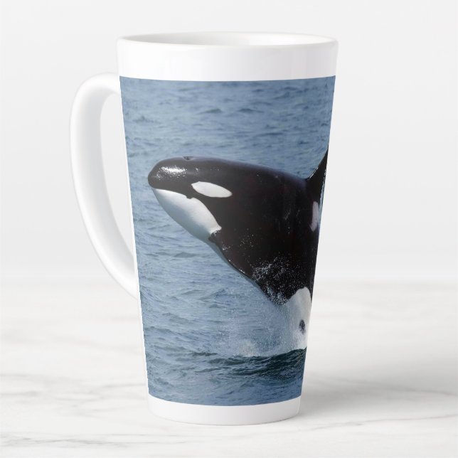 Orca Latte Mug (Left Angle)
