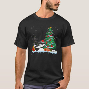 Orca Lover Christmas Orca Wearing Santa Hat Xmas L T-Shirt