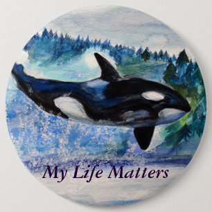 Orca lovers Nature friedly Badge