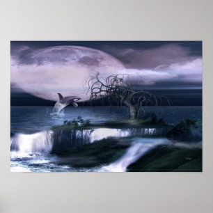 Orca Moon Poster