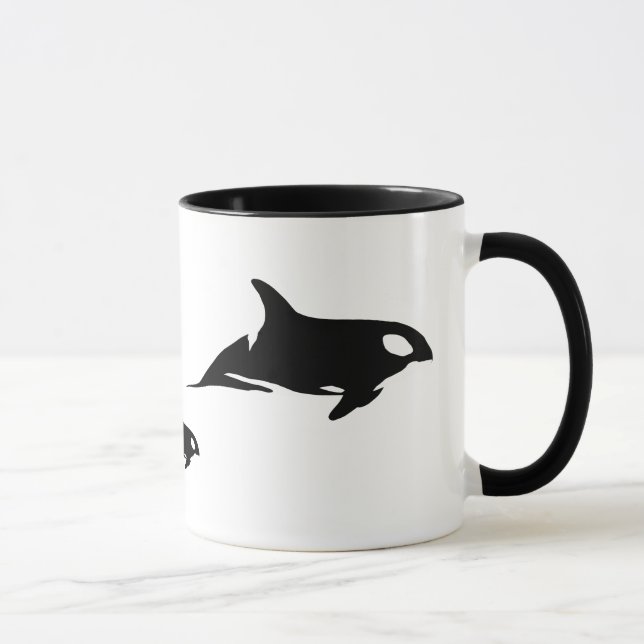 Orca Mother and Two Calves Mug (Right)