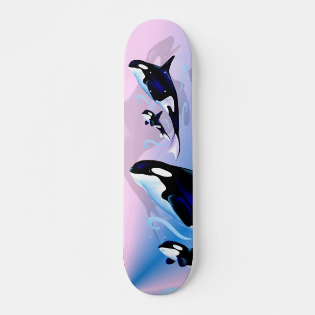 Orca Mum and Baby Skateboard (Front)