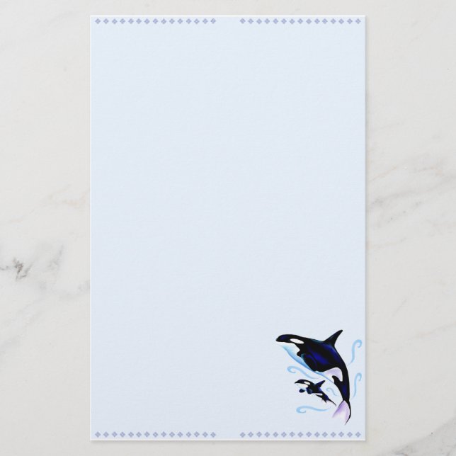 Orca Mum and Baby- Stationery (Front)